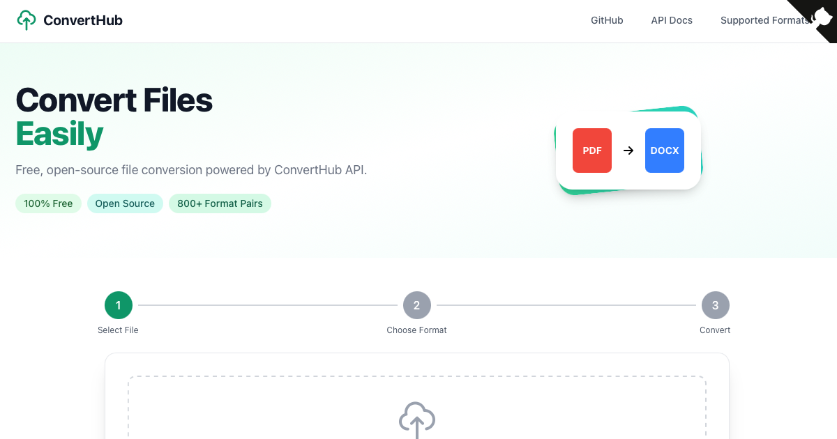 ConvertHub - Free File Conversion Web App